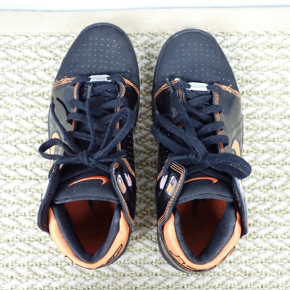 Nike Air Max Bizness Basketball Shoes Black Orange 324824-081 youth 6.5 - Picture 4 of 11